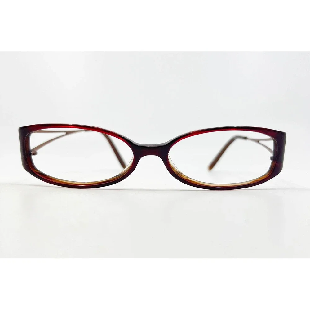 Anne Klein Eyeglasses Women Red Burgundy AK8049 Oval Full Rim 54-15-130